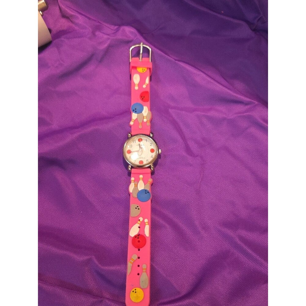 Geneva Pink Kids Bowling Watch